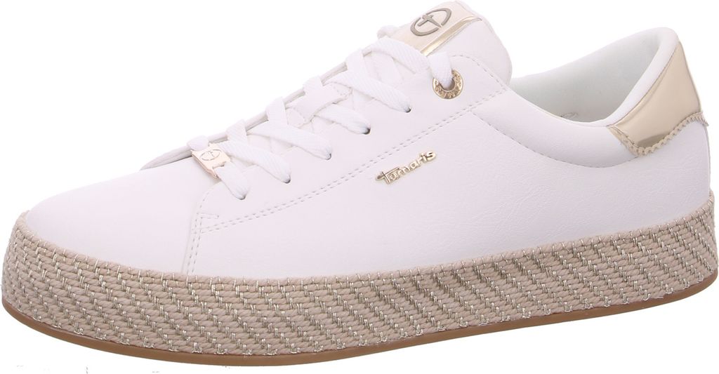 Tamaris Damen Sneaker Lowcut vegan mit Plateausohle in Bast Produktbild 