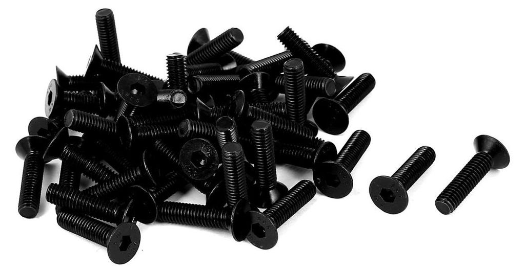 50 Stš¹ck M6x 25mm Senkkopfschrauben Flachkopfschrauben Sechskantschraube Edelstahl 304 Befestigungsschrauben