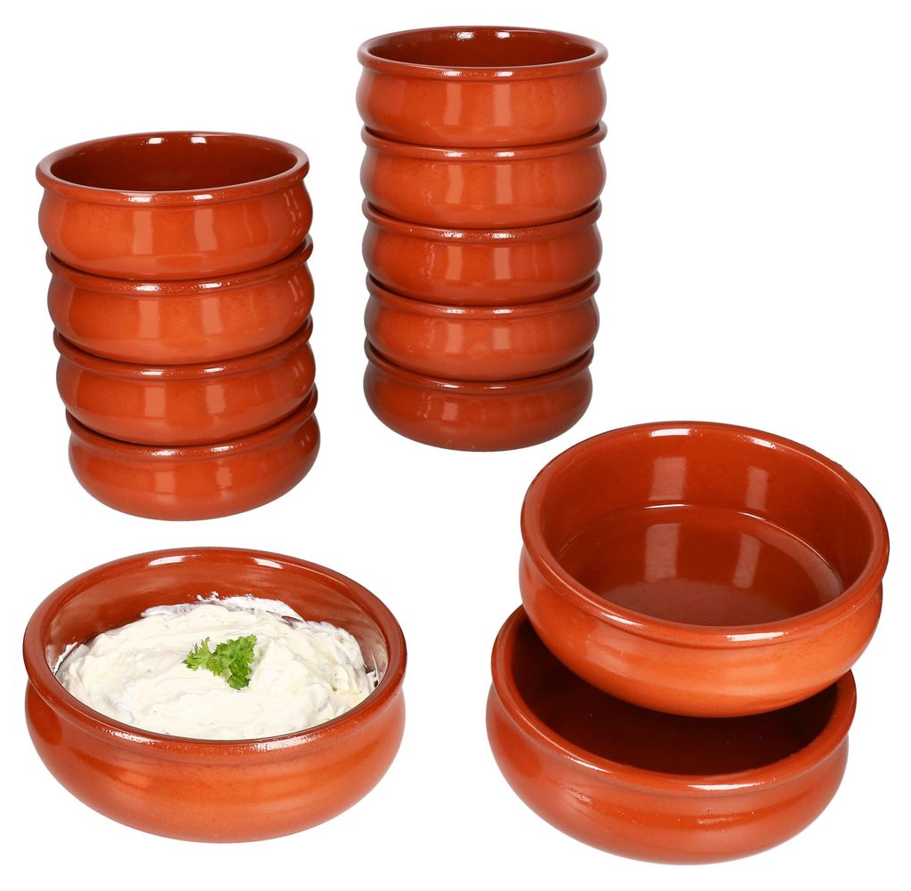 12x BERLIN Cazuela miska bulwiasta Ø18,5cm gliniana rozmiar Zdjęcie produktu 