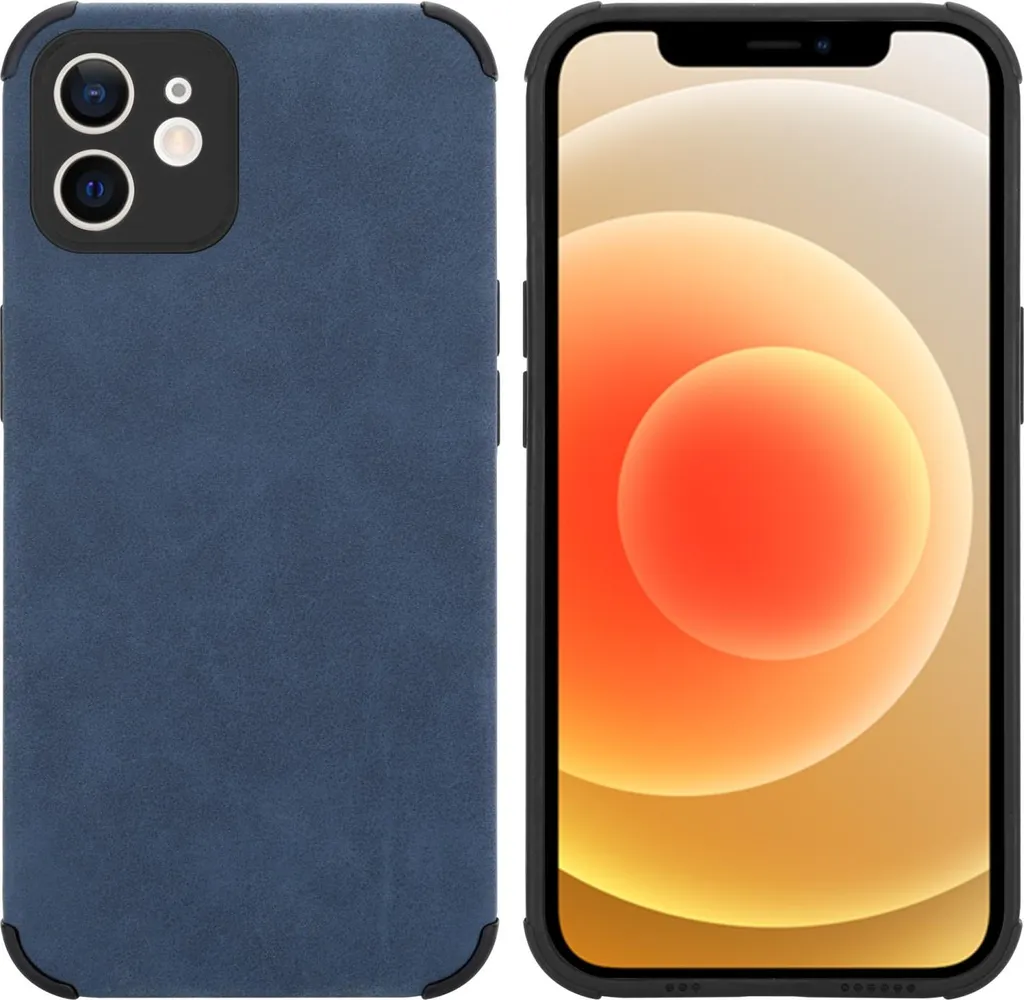 Cover iPhone 12 Cadorabo in Silicone TPU e Suede Blu - Protettiva