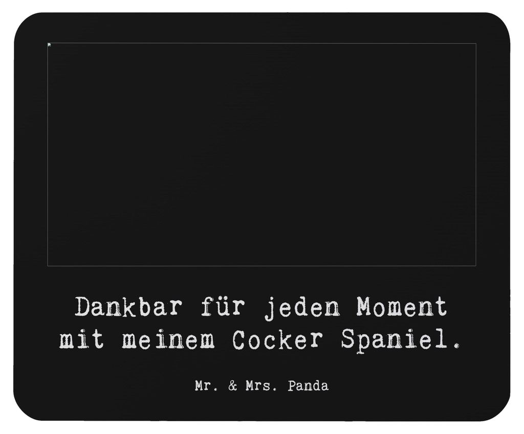Mr. & Mrs. Panda Mousepad Cocker Spaniel Moment - Schwarz - Geschenk, Mouse Pad, Englische Cockerspaniel, mousematte, mauspad laptop, computer