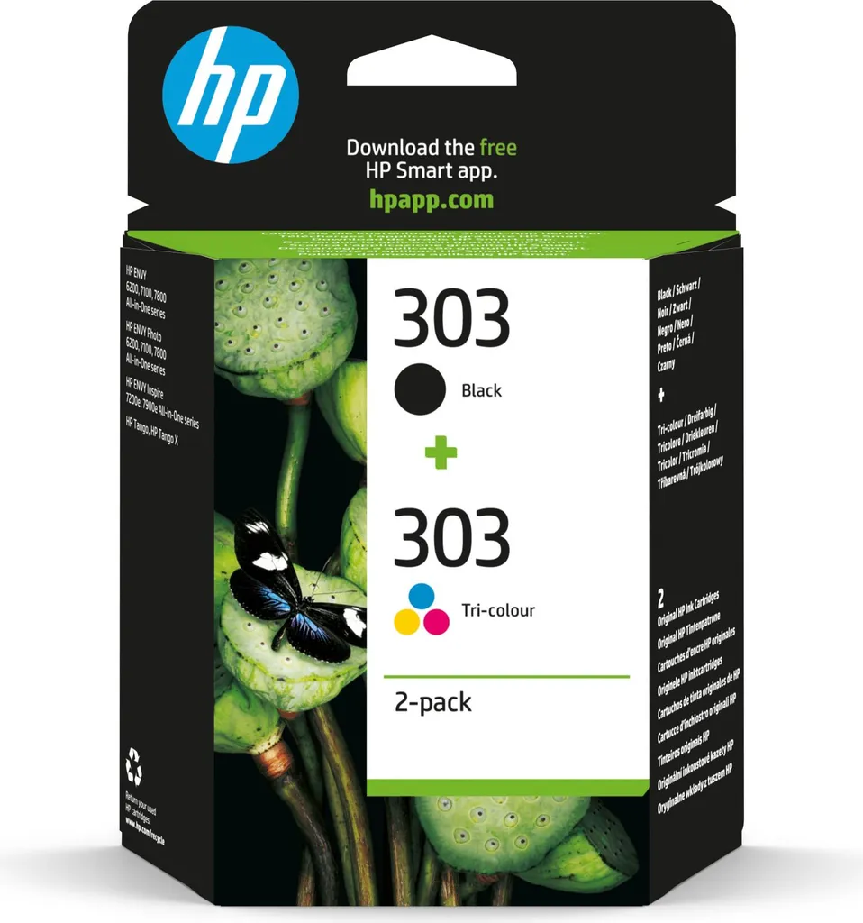 Confezione 2 Cartucce HP 303 Originali Nero e Tricromia 3YM92AE - 33