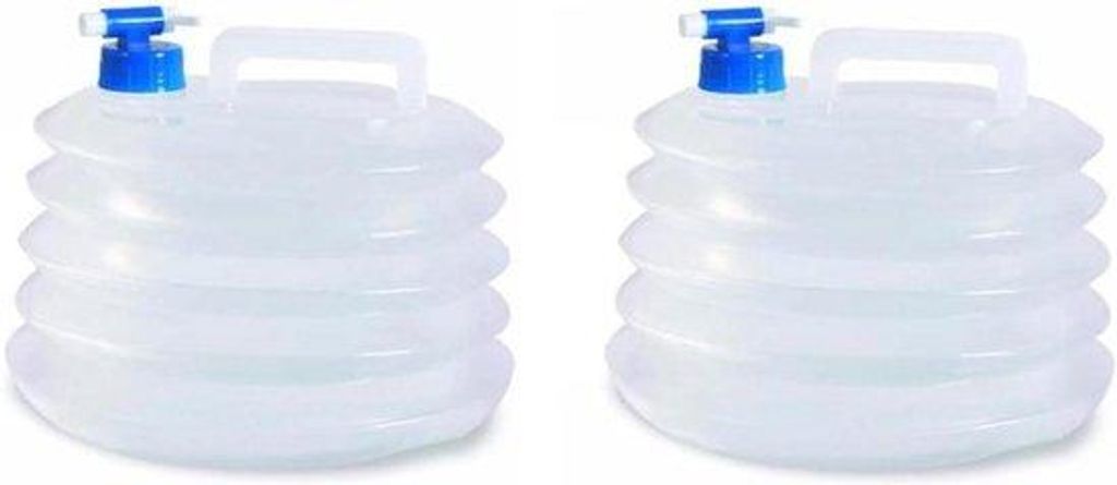 Grüner Glanz - Faltbare 10L-Wasserkanister für Camping - Wasserdispenser mit Sprinkler