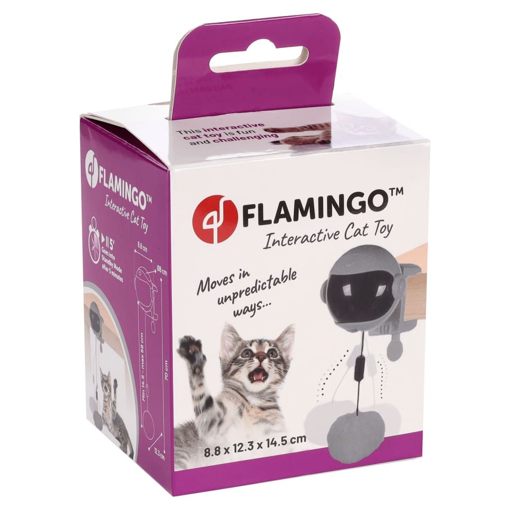 FLAMINGO Katzenspielzeug Yoyo Elektronisch Interaktiv Grau Produktbild 