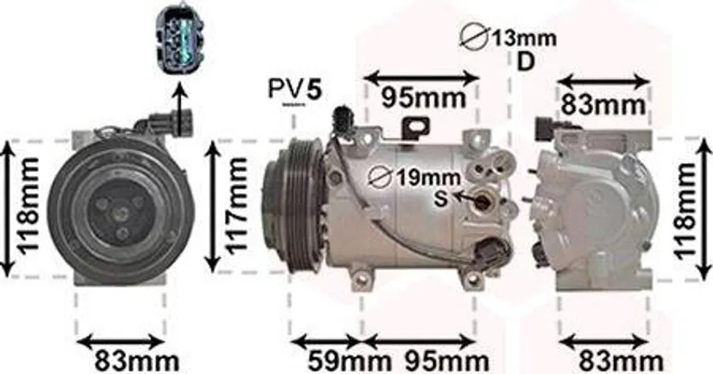 Compresseur de climatisation KIA 1732-1907 pour confort et air frais