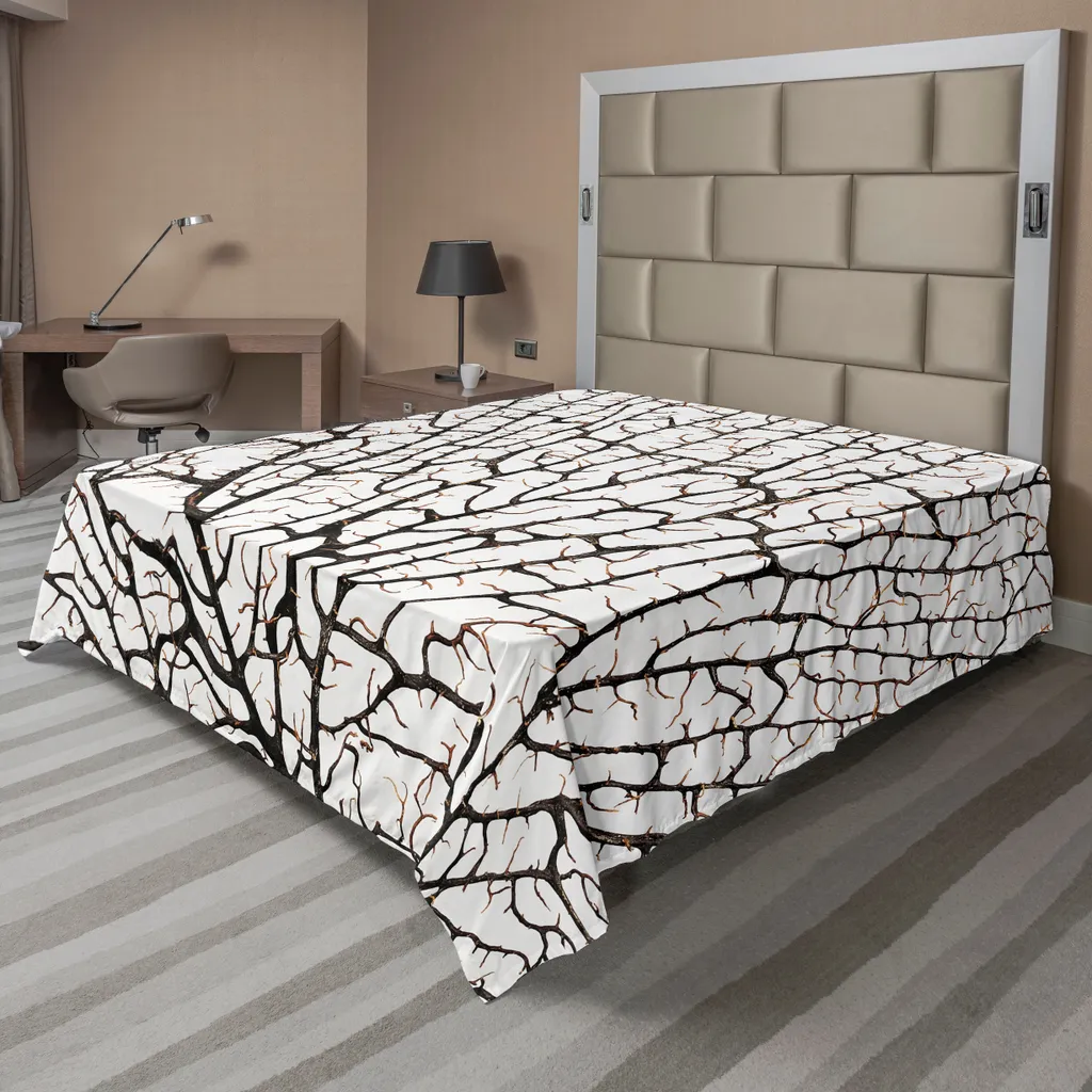 Drap Plat XXL 266x260cm Anti-Plis Doux Beige pour Lit Large Décoratif