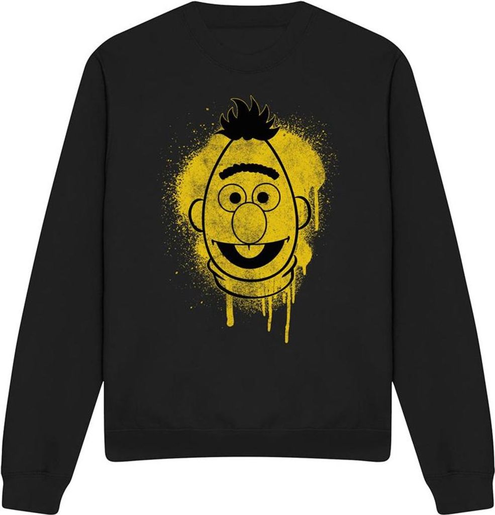 Sesame Street - "Spray Face" Sweatshirt für Herren/Damen Uni TV28805 (S) (Schwarz)