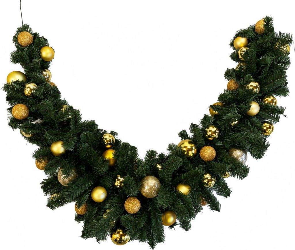 Dmora Weihnachtsdekoration Angitola Grün, Strukturfarbe Gold