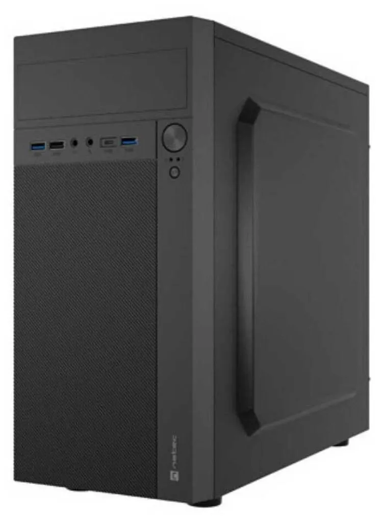 Boîtier PC USB C Natec Helix Noir avec panneau avant haute connectivité