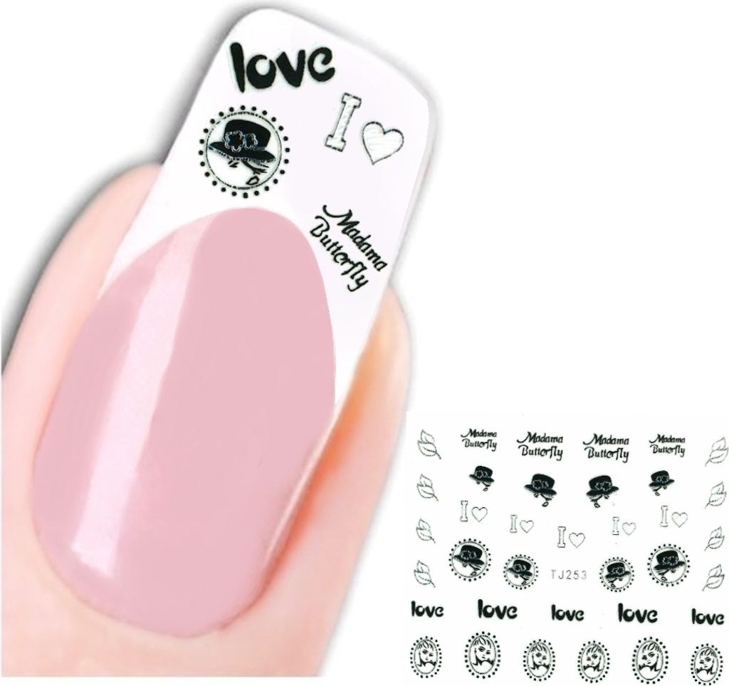 3D Nagel Sticker Nail Art Aufkleber Love Herz Design