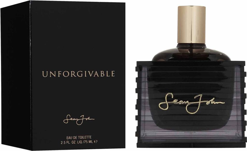 A box and bottle of Sean John Unforgivable Eau de Toilette.