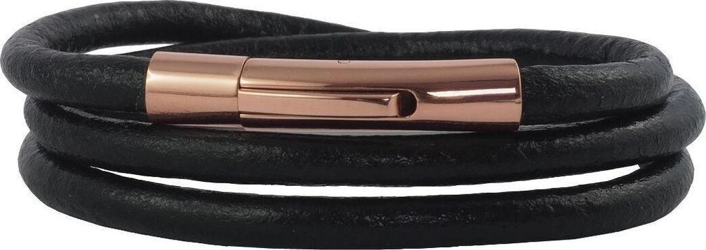 Lederkette Lederband 4 mm Herren Halskette Schwarz 17-100 Produktbild 