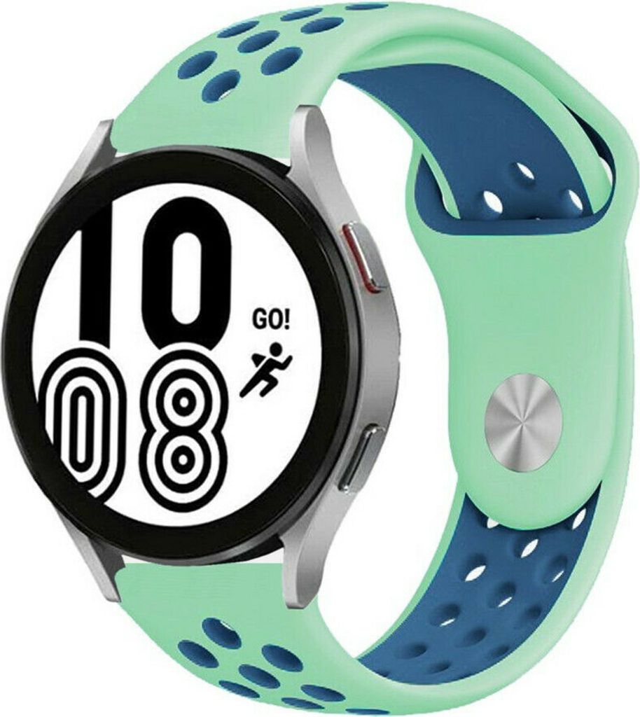 Strap-it Samsung Galaxy Watch 4 - 44mm Sportarmband (Aqua/Blau)