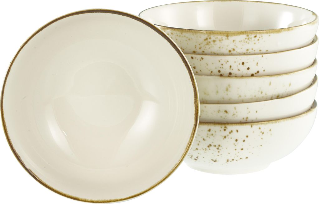CreaTable, 24654, Nature Collection Creme, Mehrzweckschale 6-tlg, Steinzeug