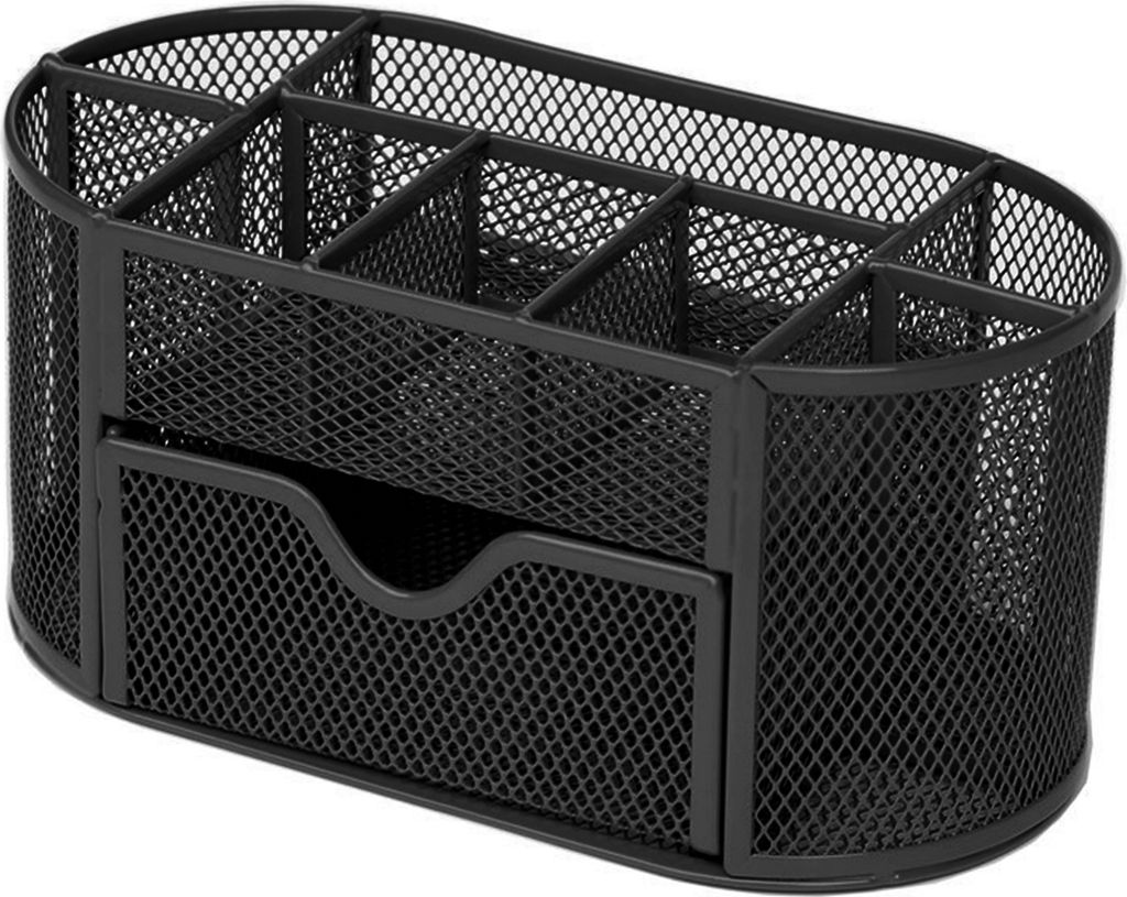 Stifthalter robuster Schieberschublade glatte Kanten Nicht verblassende Anti-Rust-Beschichtung organisierte Metall Neun Gitter Bleistiftspeicherbox...