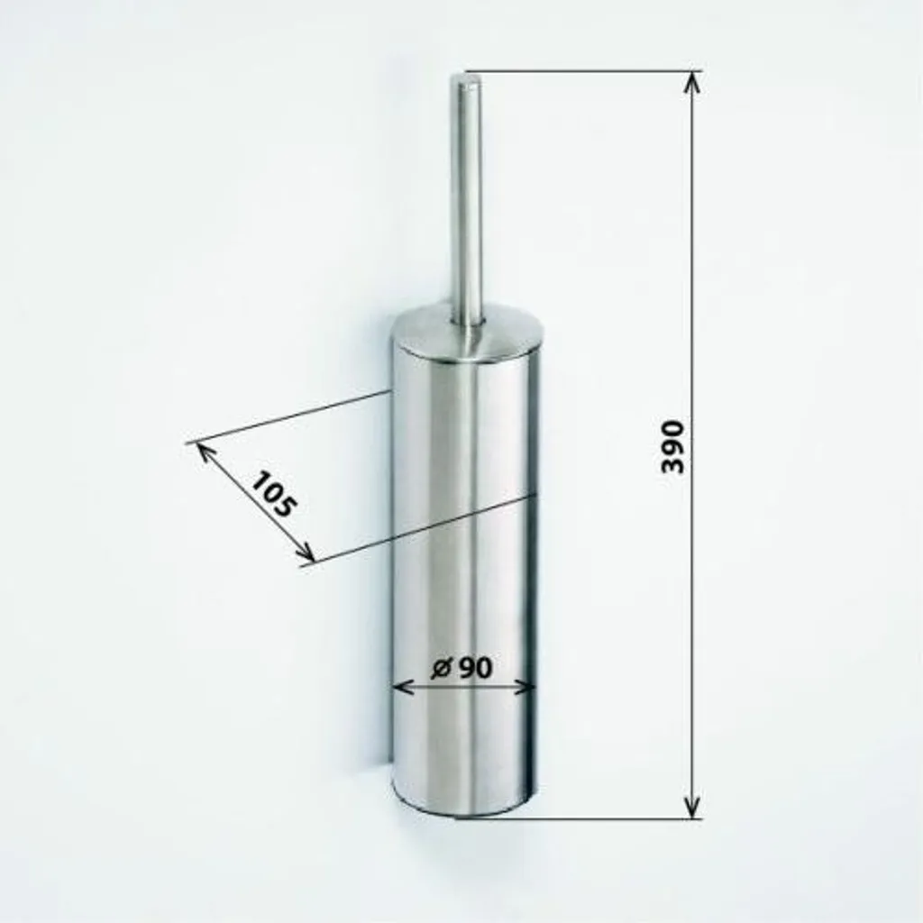 Brosse WC Murale Gain de Place NEO Blanche - Idéal pour Petit Sanitaire - 4