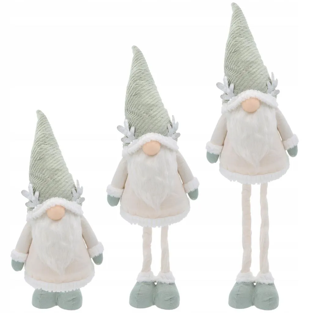 Décoration de Noël : Grand Gnome Elfe Menthe pour Salon et Vitrine