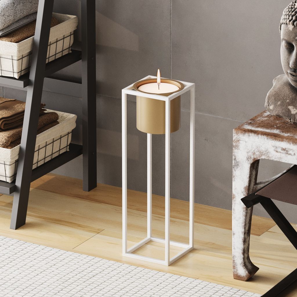 Evila Originals, Hochwertiger Dektopf aus 100% Metall, Weiß Produktbild 