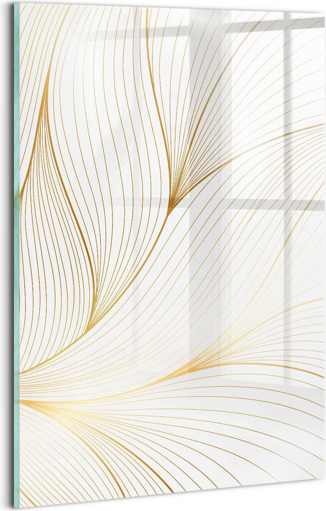 Designer Glasbild - Wandbild - Glas Bild - 20x30 cm - Modernes Linienmuster