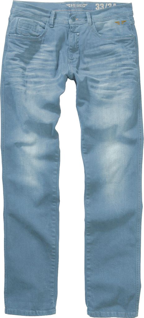 HERO PORTLAND Stretch Sommer Jeans Hose - Slim Straight Fit - Blue Stone Used (W31,L32)