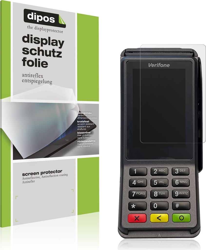 4x Schutzfolie für Verifone V400c matt Displayschutzfolie Folie Display Schutz dipos