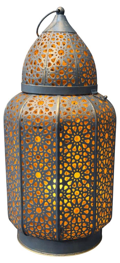 Lanterna orientale di Marrakech, lanterna in metallo color Immagine del prodotto 