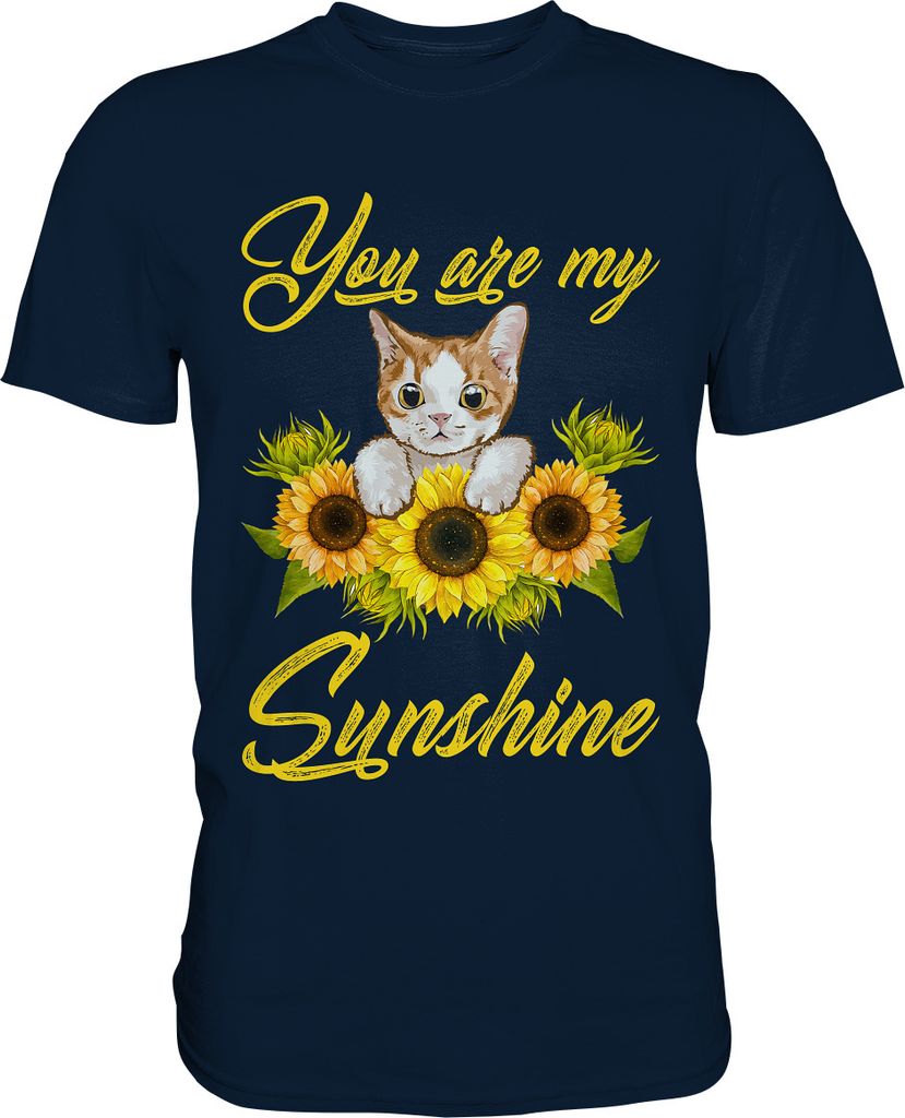 Katze Sonnenblumen T-Shirt Gärtner Geschenk – Navy / M Produktbild 