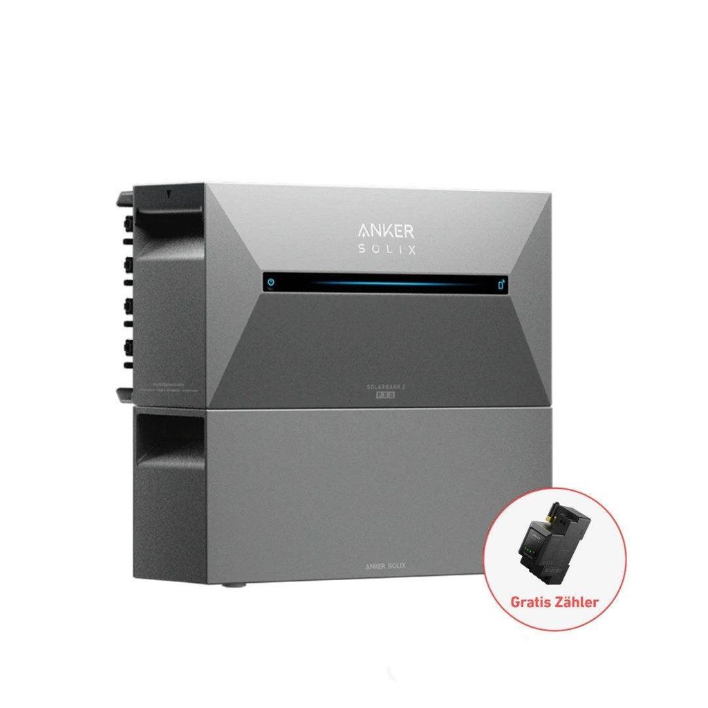 ANKER SOLIX 2 Pro Balkon-Speicher 1,6–9,6 kWh, inkl. Smart Meter, 1 Erweiterungsakku