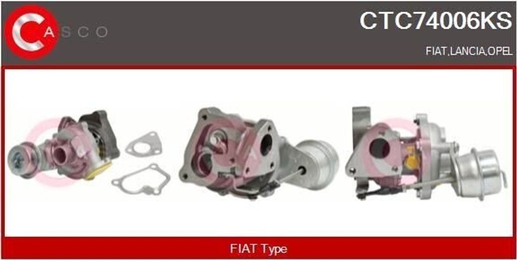 CASCO Turbolader CTC74006KS für OPEL Corsa D Schrägheck (S07) für FIAT 500 (312)