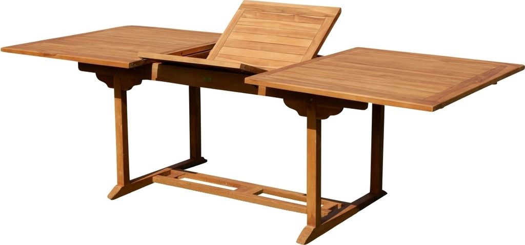 TEAK XXL Ausziehtisch Holztisch Gartentisch Garten Tisch L: 180/240cm B: 100cm Gartenmöbel Holz sehr robust Modell: JAV-TOBAGO240