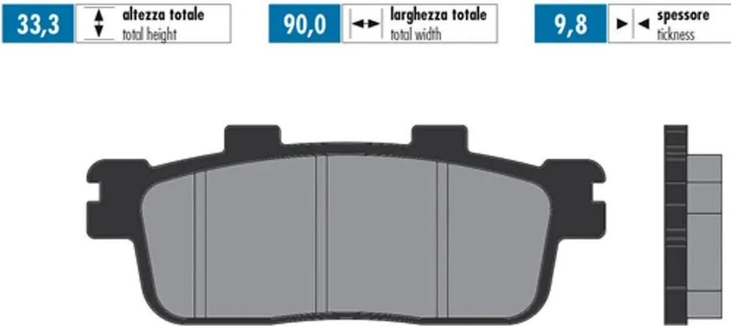Plaquettes de frein frittées Polini Kymco Downtown 125/300 qualité Pro