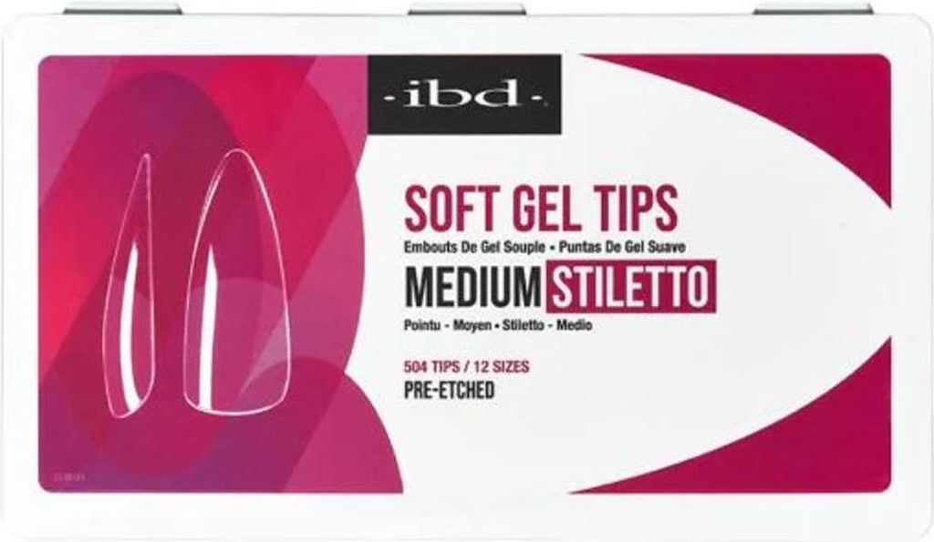 IBD Soft Gel Tips Medium Stiletto 504st