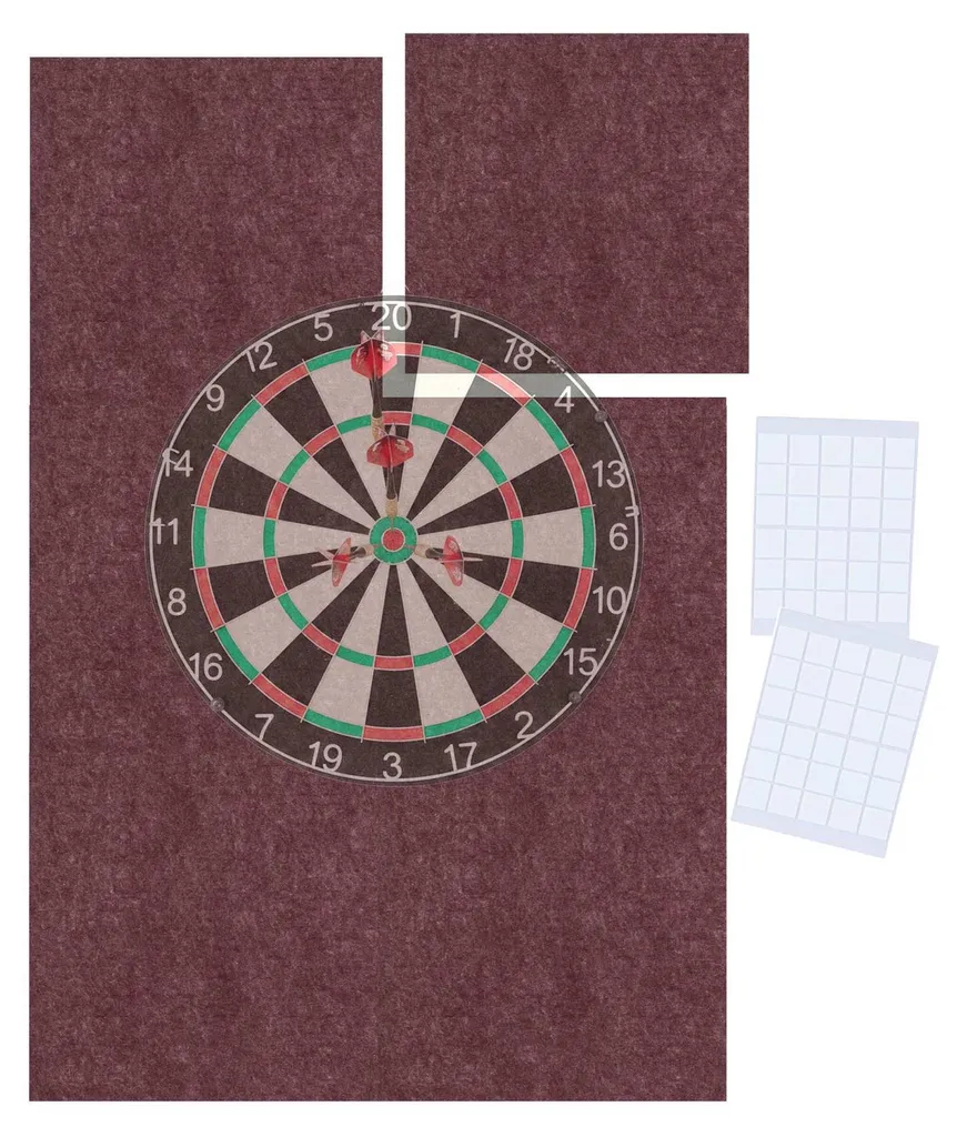 Évitez les trous dans le mur avec ce tapis pour cible en feutre x6