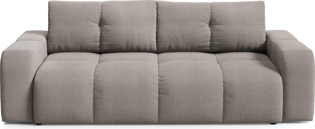 Sofa DUCA mit Schlaffunktion, Schlafsofa, Wohnzimmersofa, Couch, Soffa, Bettsofa, Jersey-Stoff – Grau CURIO 83