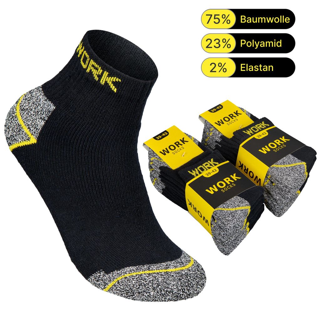 Herren Arbeitssocken (5,10 oder 20 Paar) WORK Socken Produktbild 