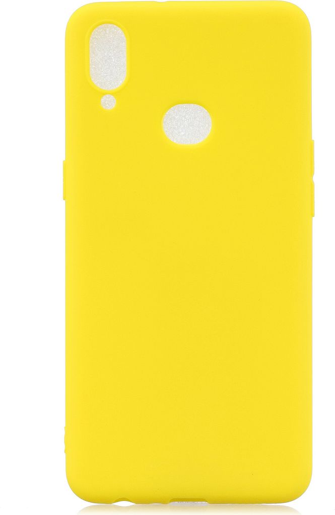 Für Samsung A10S A20S Shockproof TPU Rückenabdeckung Weiche Candy Farbe Frosted Surface Handy Fall gelb