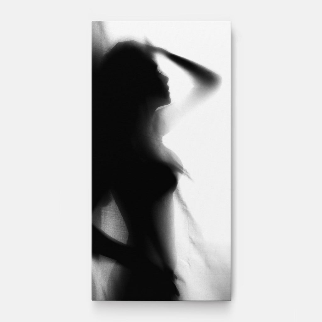 ARTHUB Leinwandbild 60x120 cm, Blurred Girl | Wohnzimmerdekoration, Hängende Bilder, Wanddekoration, Heimdekoration, Frauen, Silhouetten