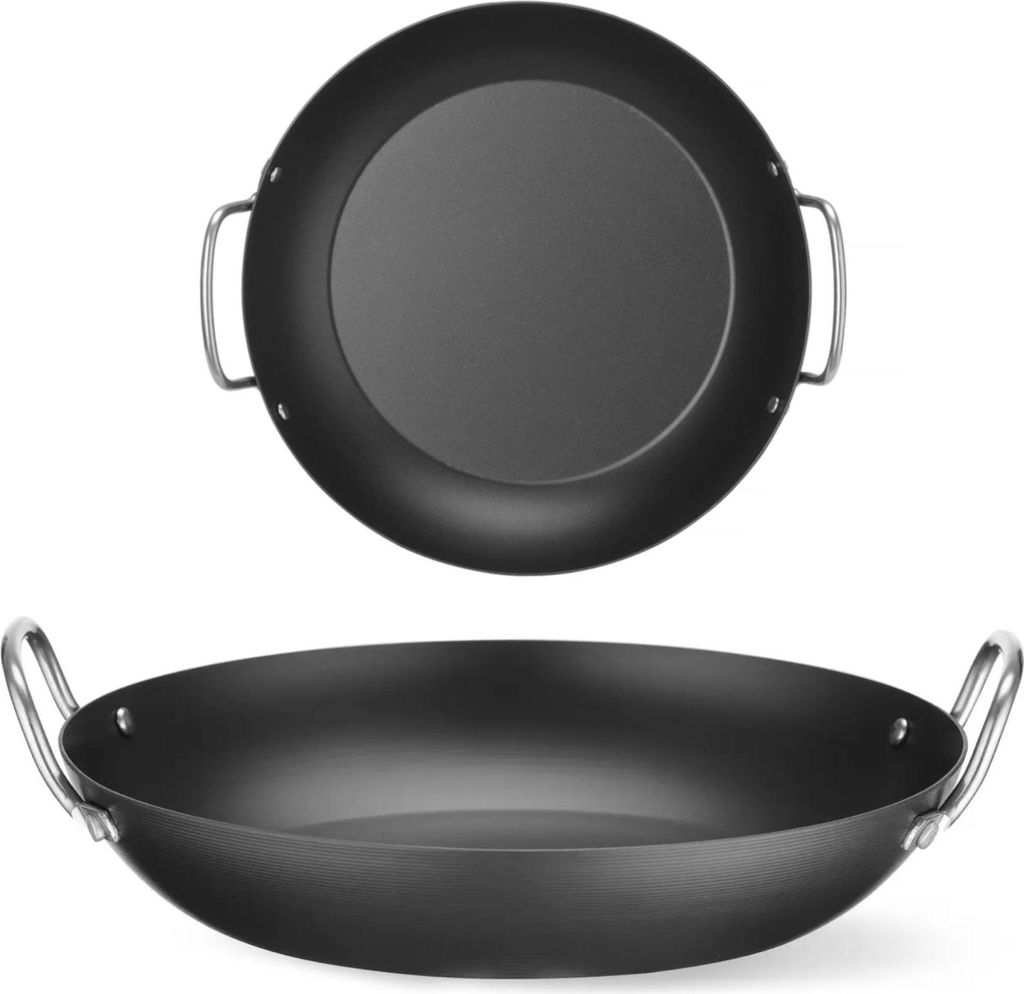 Universal-Servierpfanne aus Kohlenstoffstahl, Durchmesser 264 mm