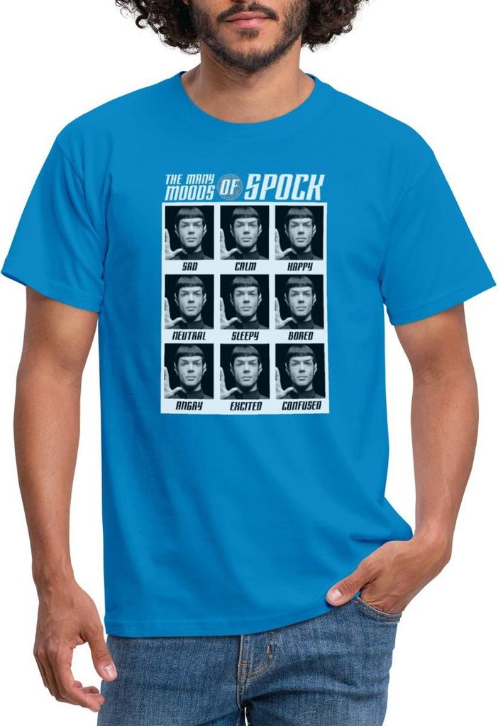Spreadshirt Star Trek Discovery Moods of Spock Männer T-Shirt, XXL, Royalblau