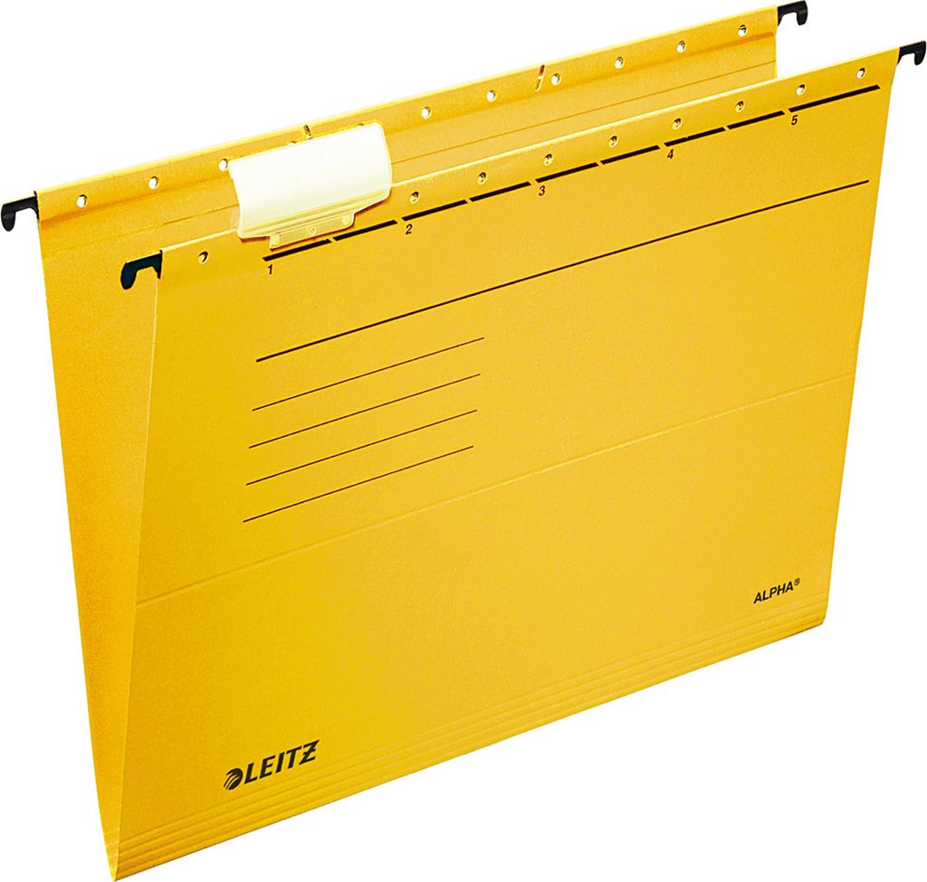 Leitz Hängemappe ALPHA 19850015 A4 oben/seitl. offen gelb 25 St./Pack.