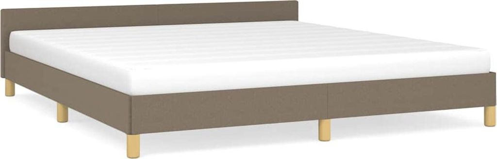 vidaXL Bettgestell ohne Matratze Taupe 160x200 cm Stoff