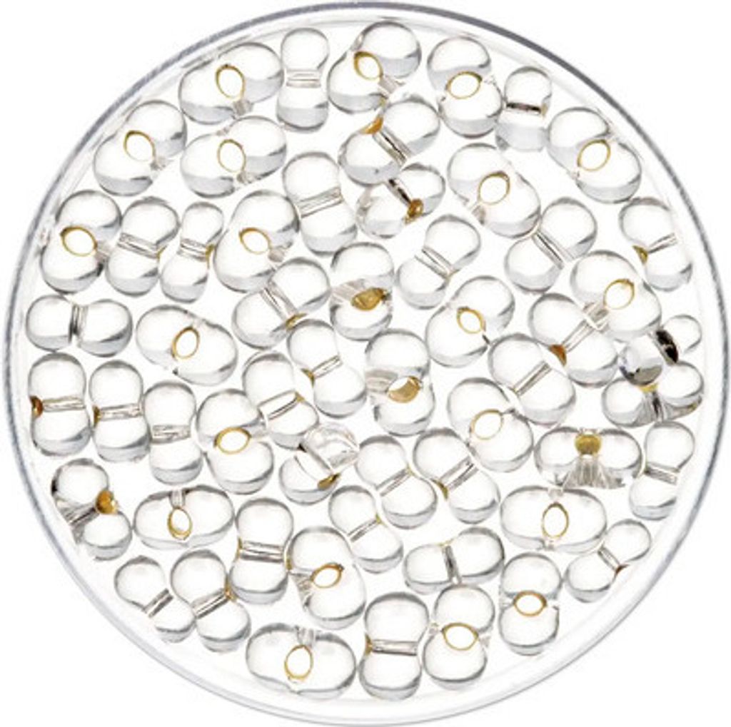 Rocailles Farfalle kristall silber 6,5 mm 17 g