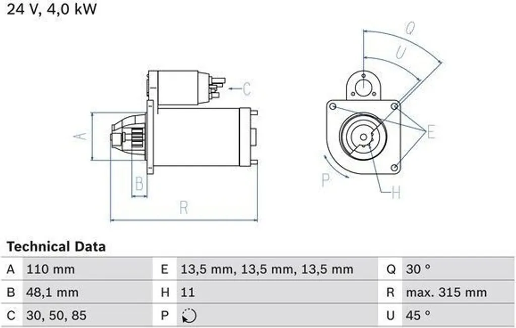 Démarreur BOSCH 0 986 025 890 - Pièce Auto d'Origine Haute Fiabilité