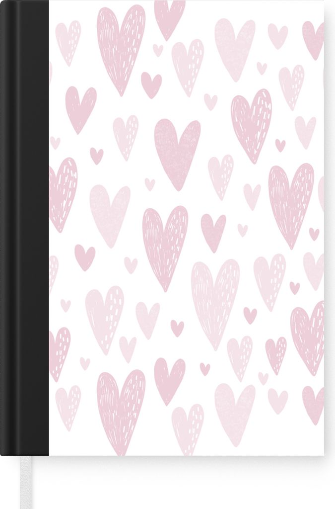 MuchoWow Notizbuch Tagebuch Haushaltsbuch Notebook A5 Herz - Design - Rosa - Mädchen - Baby - Mädchen - Notizblock - Notizheft - Notebook - Sch...