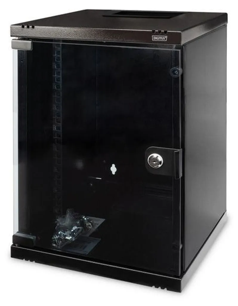 Coffret Réseau 9U DIGITUS DN-10-09U-B avec Porte en Verre de Sécurité
