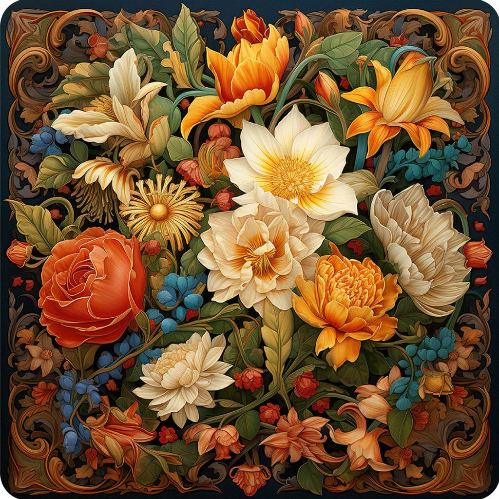 Bertoni Quadratische Tischunterlage - Langlebige, praktische und stilvolle Filz-Tischunterlage mit HD-Druck - GAJA - 33 cm x 33 cm