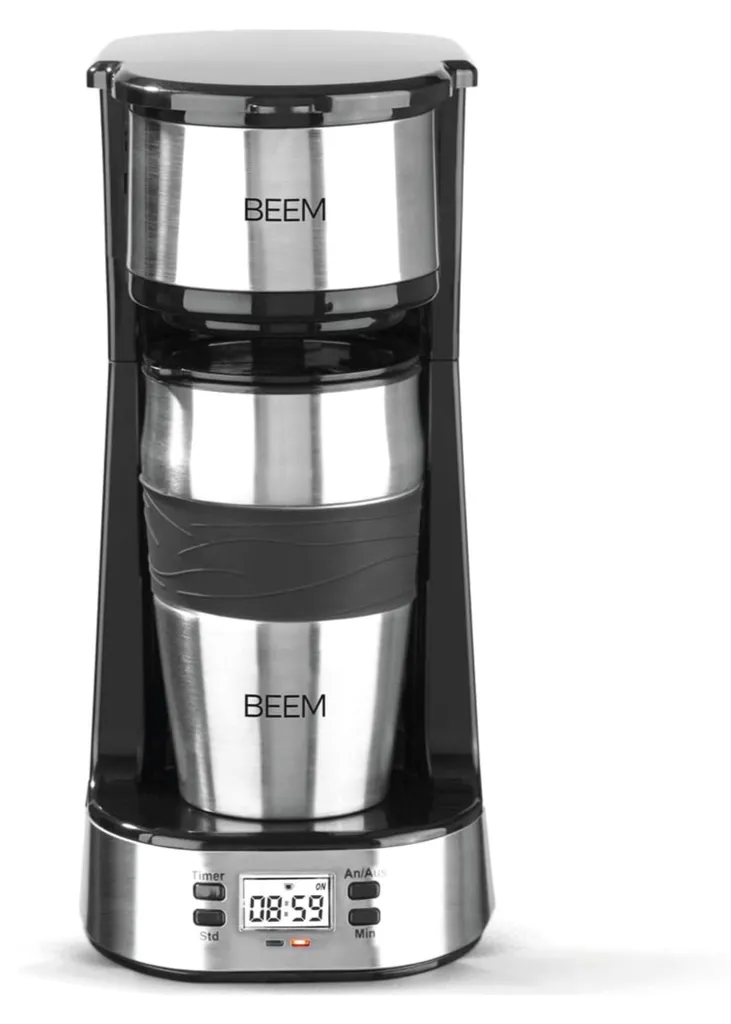 BEEM Thermo2Go Macchina Caffè Singola 750W Acciaio Inox e Nero