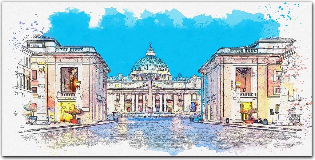 Coloray Bild aus Leinwand 100x50 Leinwand Dekoration - Architektur Gebäude Stadt