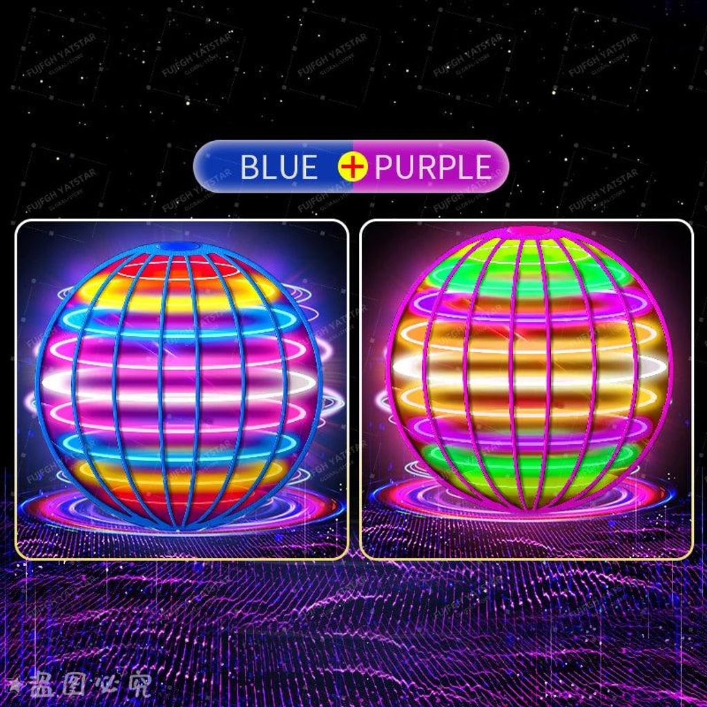 Fliegender Ball , Flying Spinner, Magic Hover Schwebe Ball, Magischer Ball, Zauberball, LED UFO Ball Toys, Bumerang, Spielzeug Drohne Red.Farbe:Bla...