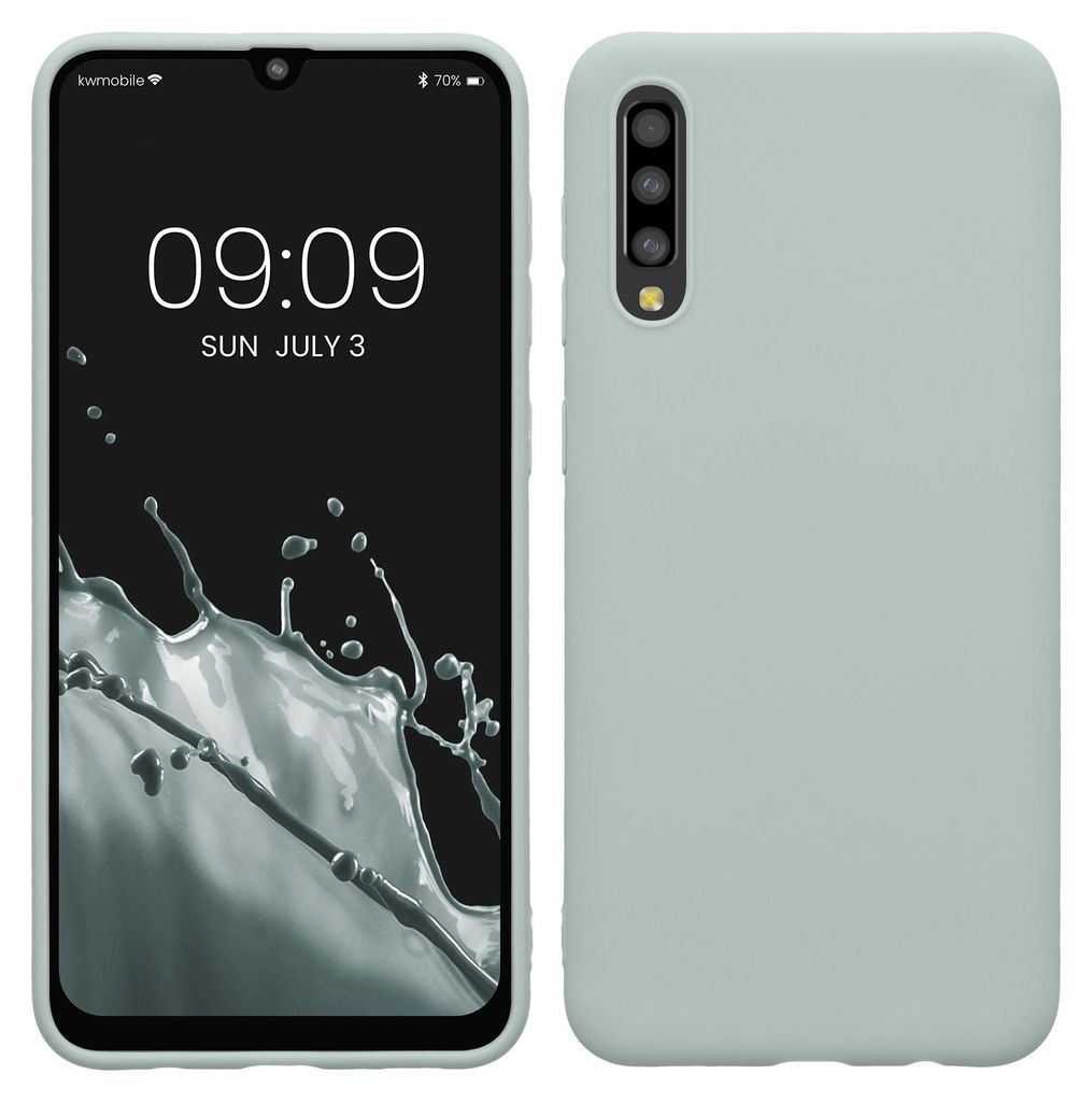 kwmobile Handyhülle für Samsung Galaxy A50 Hülle - TPU Case - Kabelloses Laden - Schutzhülle Cover in Cool Mint